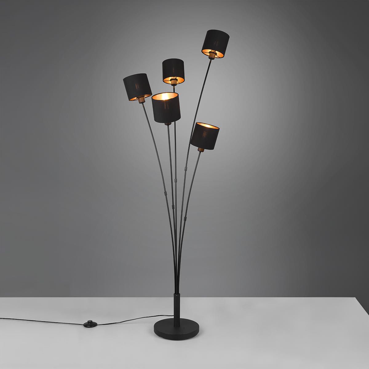 Lampen: Stehleuchte, 5 Strahler, Stoff, 163 cm – Neu (gemäss Beschreibung) aus Kreuzlingen von Smart-Light