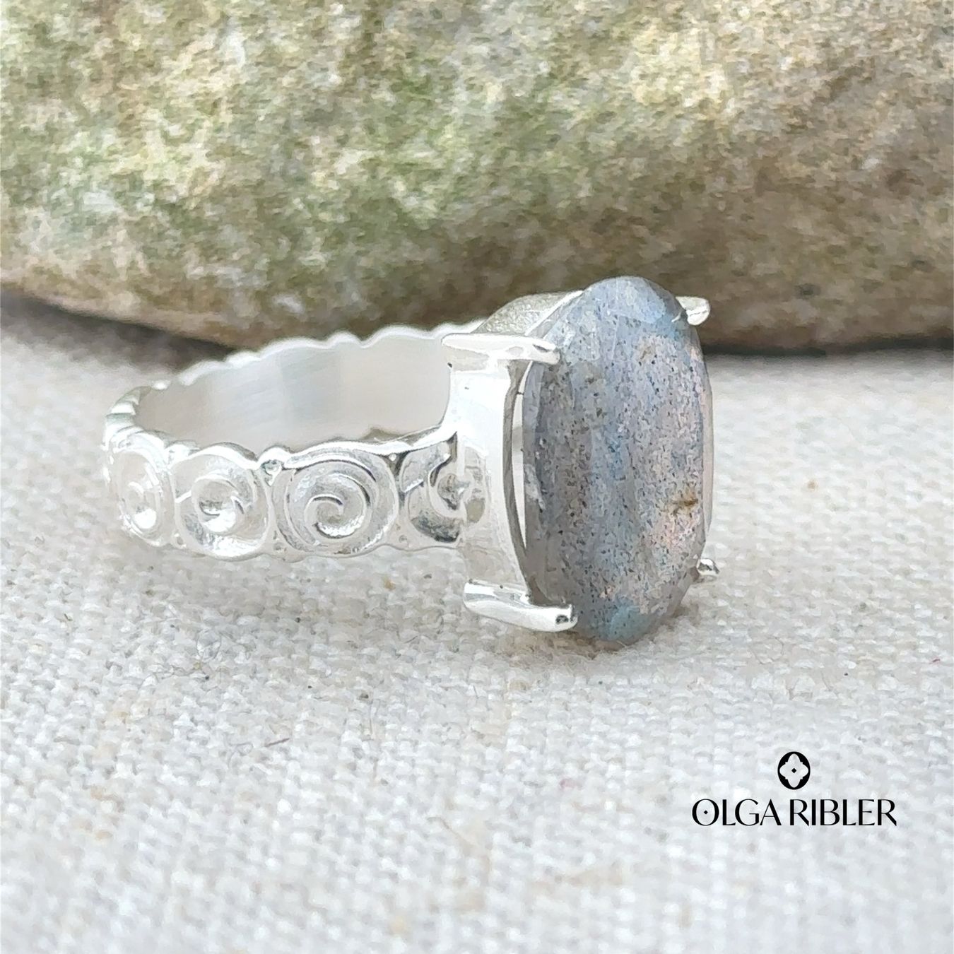 Olga Ribler Anelli: Labradorit Ring Sterling Silber 925 Grösse 60 – Nuovo (secondo la descrizione) da Luzern venduto da Schmuckoutlet 3