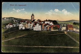 AK Wald /Appenzell, Ortspanorama mit Kirche