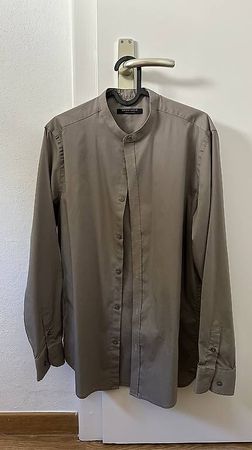Camicia Uomo alla Coreana  Color Tortora/Fango  Tg. M