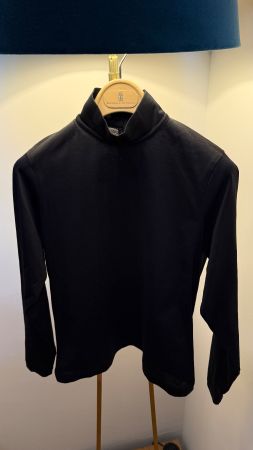 Prada Cotton Shirt classic Rollkragen schwarz iconic NEU