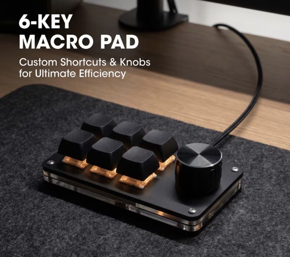 Tastiere: 6-Key Macro Mechanical keyboard pad with Knob new – Nuovo e nell'imballaggio originale da Steinhausen venduto da nic_9lzh