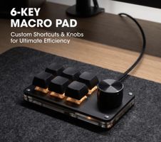 6-Key Macro Mechanical keyboard pad with Knob new