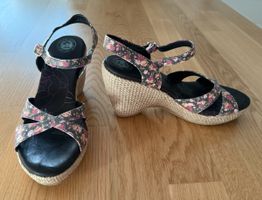 Panama Jack - Sandalettes compensées Floral, T.38 État neuf!