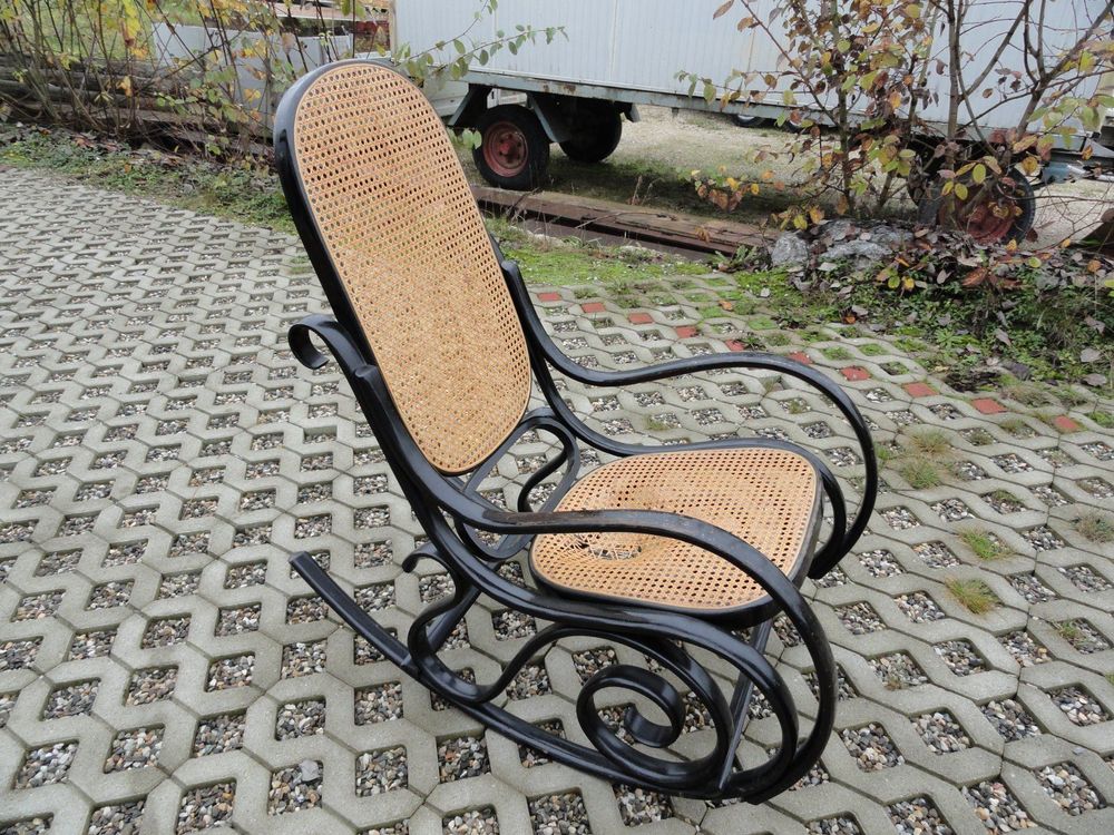 Schaukelstuhl mit Rattan Kaufen auf Ricardo