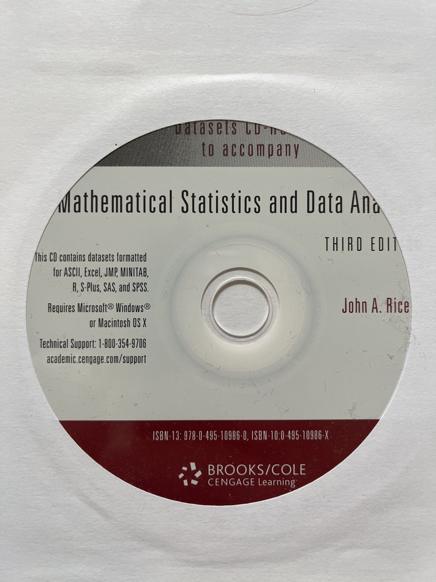 Libri: Mathematical Statistics and Data Analysis, Rice, 3rd. Ed. – Nuovo (secondo la descrizione) da Zürich venduto da bkudrzycki 3