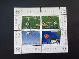 Jugoslawien  Fussball WM 1982  Block ** (2078)