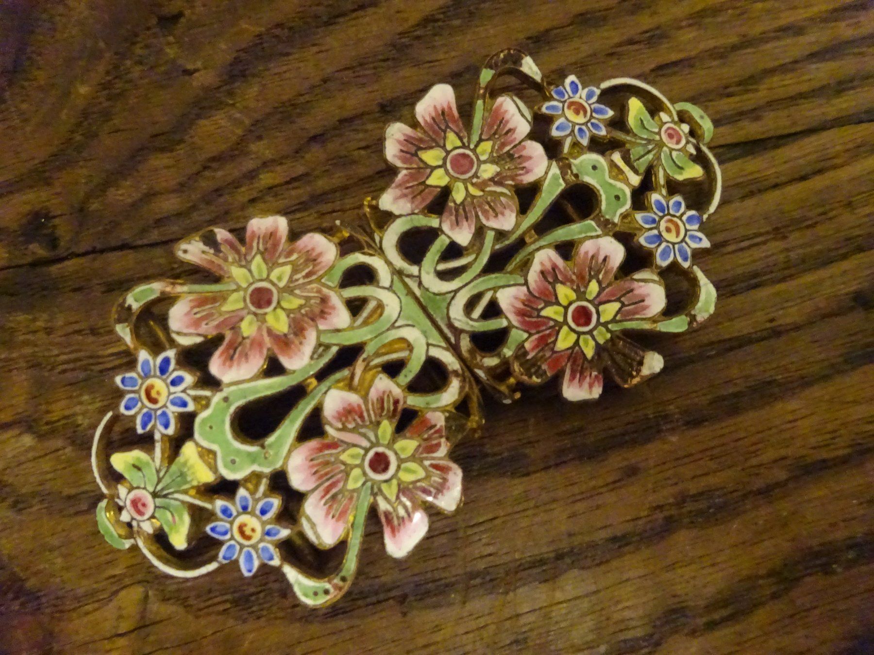 Fibbie per cinture: Jugenstil Schnalle Cloisonné – Usato da Oetwil am See venduto da Golfsud 1