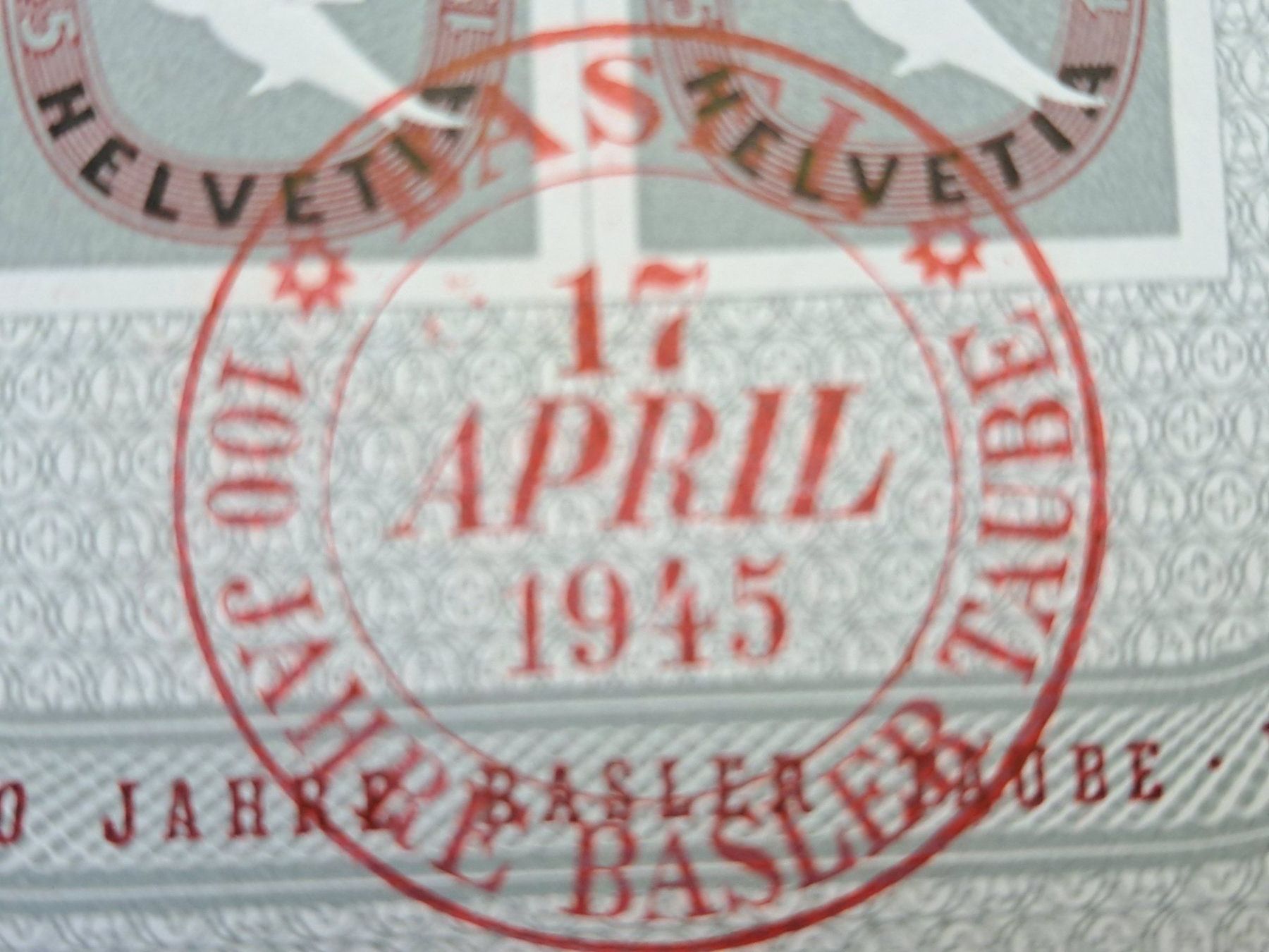 Alle Briefmarken: Sonderbriefmarken Schweizer Jubiläumsblock "Basler Taube" – Neu (gemäss Beschreibung) aus Hauptwil von maexchen71 1