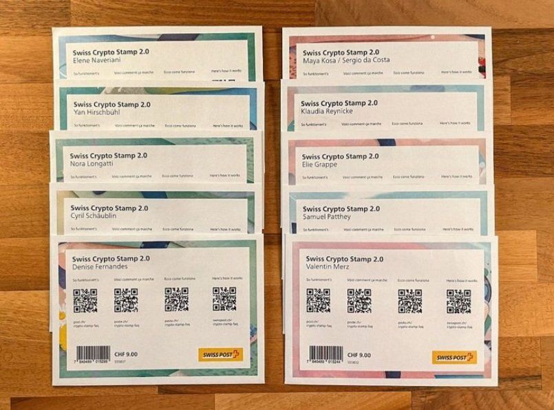Tutti i francobolli: Krypto-Briefmarken 2.0 Set 10 Stk. a. 9Sfr. – Nuovo e nell'imballaggio originale da Bilten venduto da Stefan6363