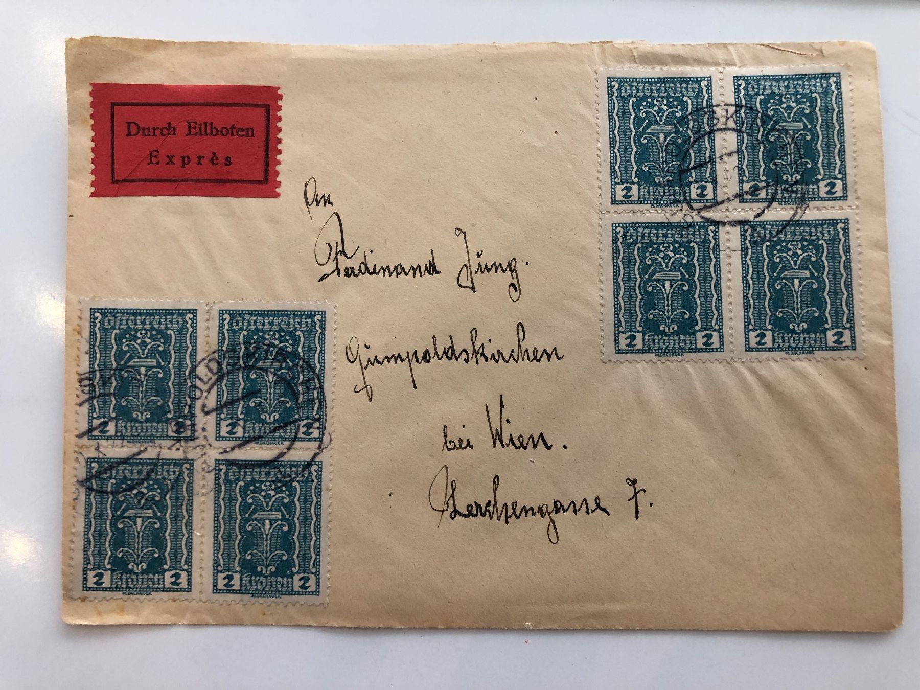 Alle Briefmarken: 6 Inflations-Briefe AUSTRIA 1925 – Gebraucht aus Lufingen von Rac0 4