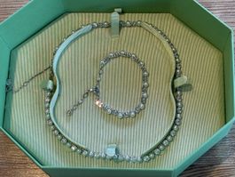 Swarovski Matrix Tennis Halskette & Armband Set