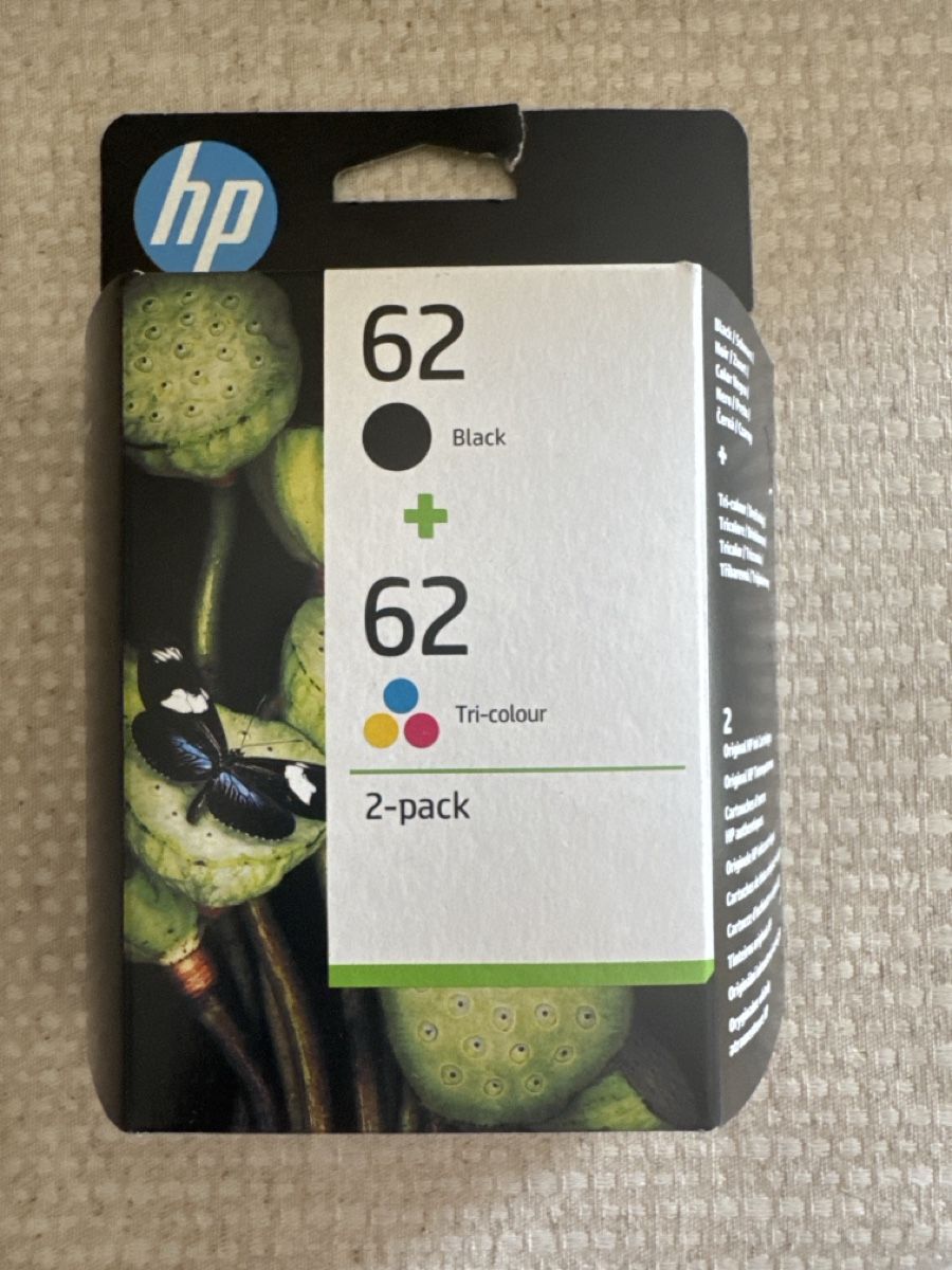 Hewlett Packard Cartucce per stampanti & toner: Cartucce Originali HP 62 2-pack Black/Tri-colour – Nuovo e nell'imballaggio originale da Jona venduto da api_vd98