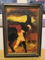 Original gemalte monogramirtes Bild 