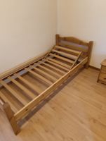 Massivholz Einzelbett, Naturholz