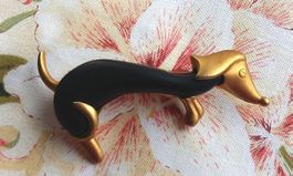 moderner Schmuck - Dackel-Brosche