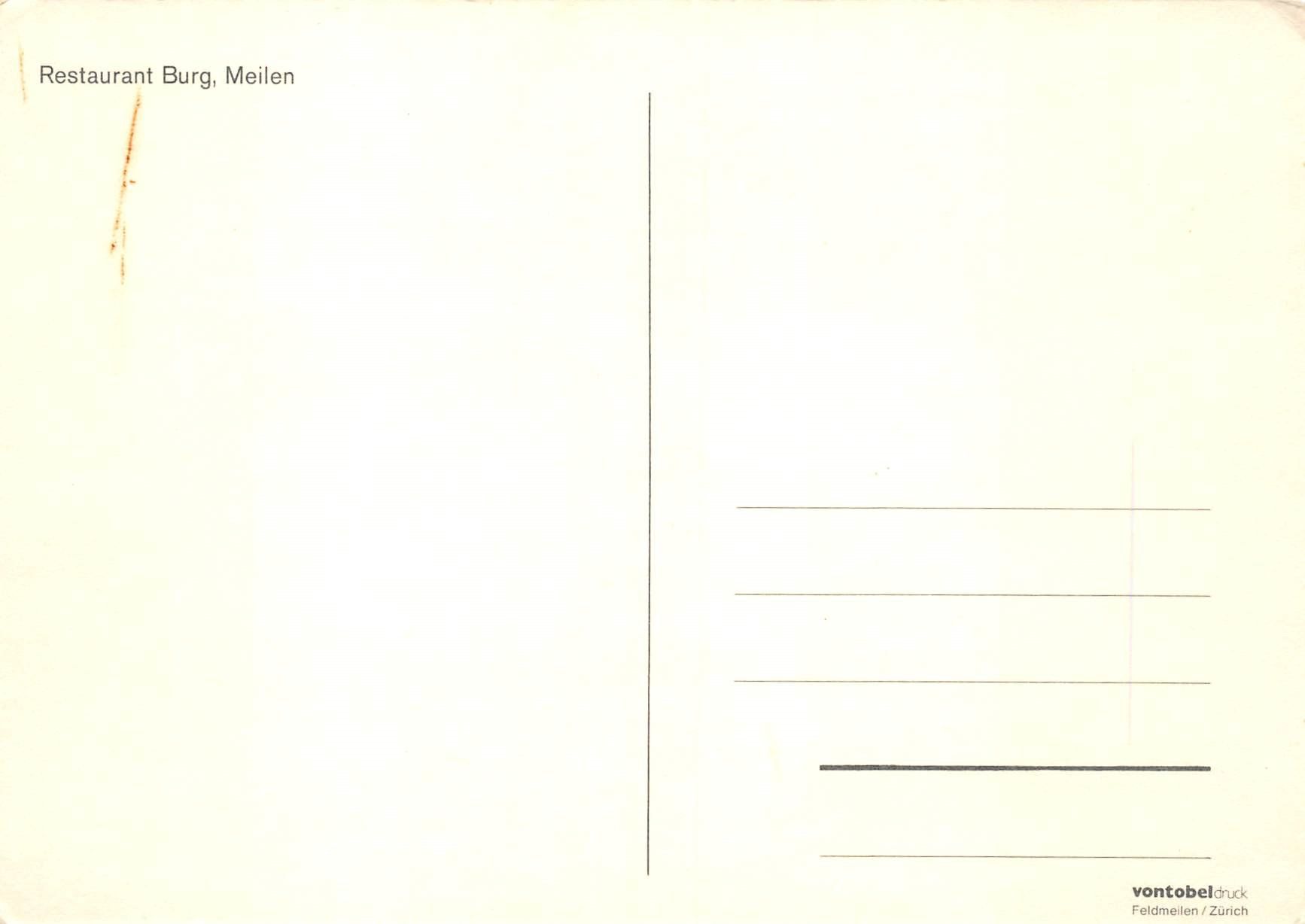 Cartoline postali: Meilen, Restaurant Burg – Usato da Ottikon b.Kemptth. venduto da Neptun1974 1