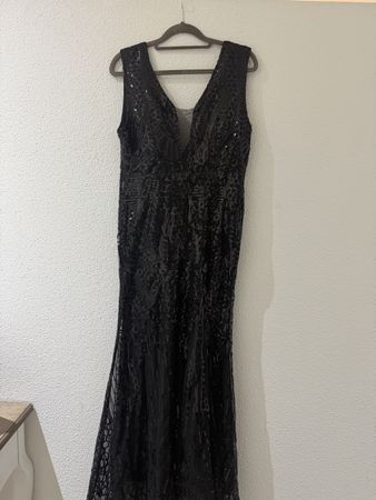 Akè Abendkleid Gr. 42 – Neu – Elegantes schwarzes Pailletten
