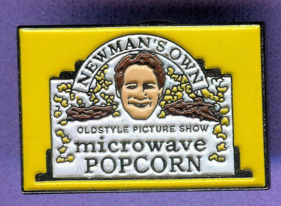 Placchette & Badge: NEWMAN'S OWN  POPCORN  gelb – Usato da Winterthur venduto da Sammleroase