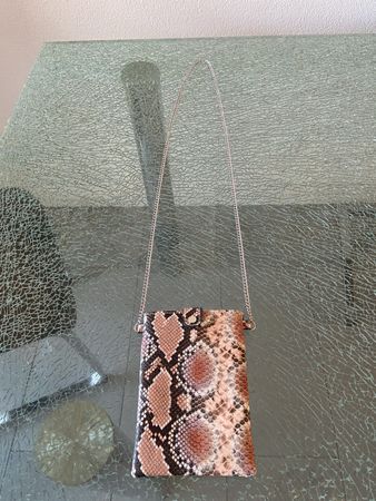 Trendige Handy Tasche mit Kettenriemen im Schlangenmuster🐍