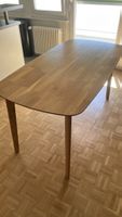 Rectangular table with rounded corners, good condition