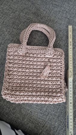 Handtasche gehäkelt rosa NEU