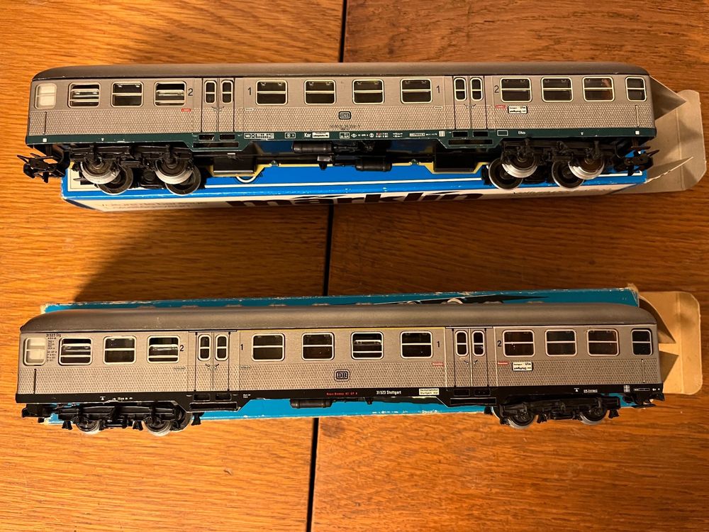 MÄRKLIN 4083 - Wagon Tinplate Silberling 1ère/2ème Classe Vintage Des Années 60