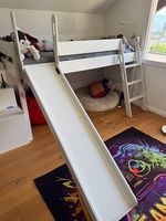 Flexa Halbhochbett mit Rutsche und Leiter, incl. Matratze