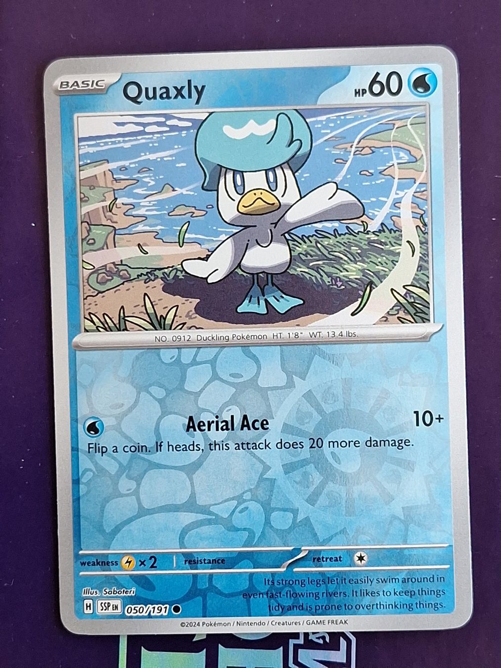 Pokémon Carte collezionabili: Quaxly - Reverse Holo - Pokemon Surging Sparks – Usato da Altstätten SG venduto da GGsGameshop