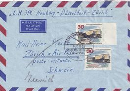 3 Erstflüge BRD - CH (Lufthansa/Swissair)