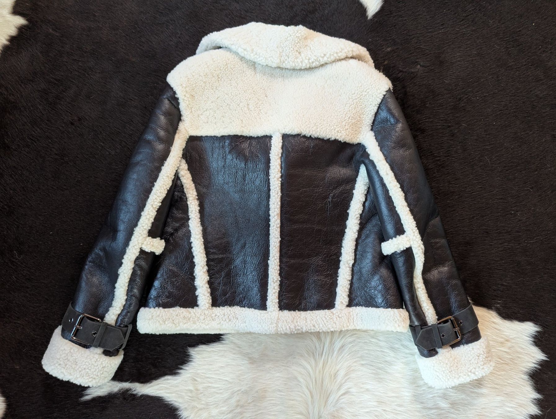 Allsaints Vestes: All Saints shearling leather jacket – Neuf (Voir description) à Altendorf par jak_lkk8 9