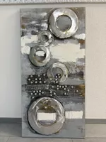 60 cm breitx120 cmhoch Acryl Gemälde Metallringe