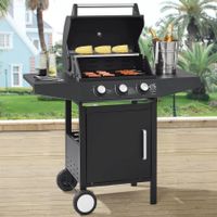 Gasgrill 8,1 kW mit 3 Brenner Grillwagen Grill