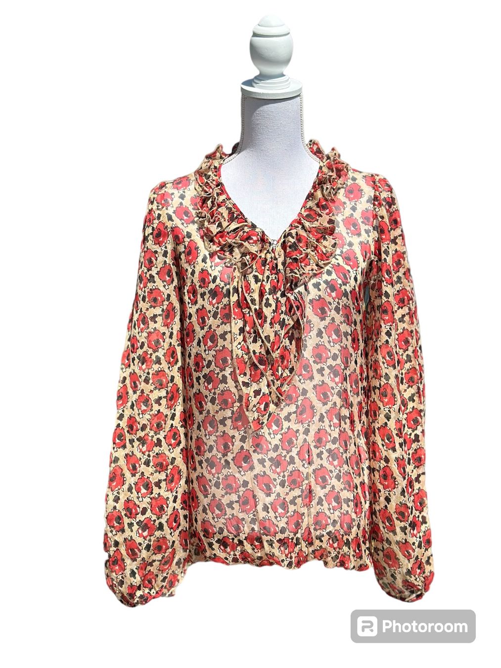 Blusen: BLUGIRL Seidebluse mit Blumenmuster Gr. M/44 – Neu (gemäss Beschreibung) aus Zufikon von Modestil365