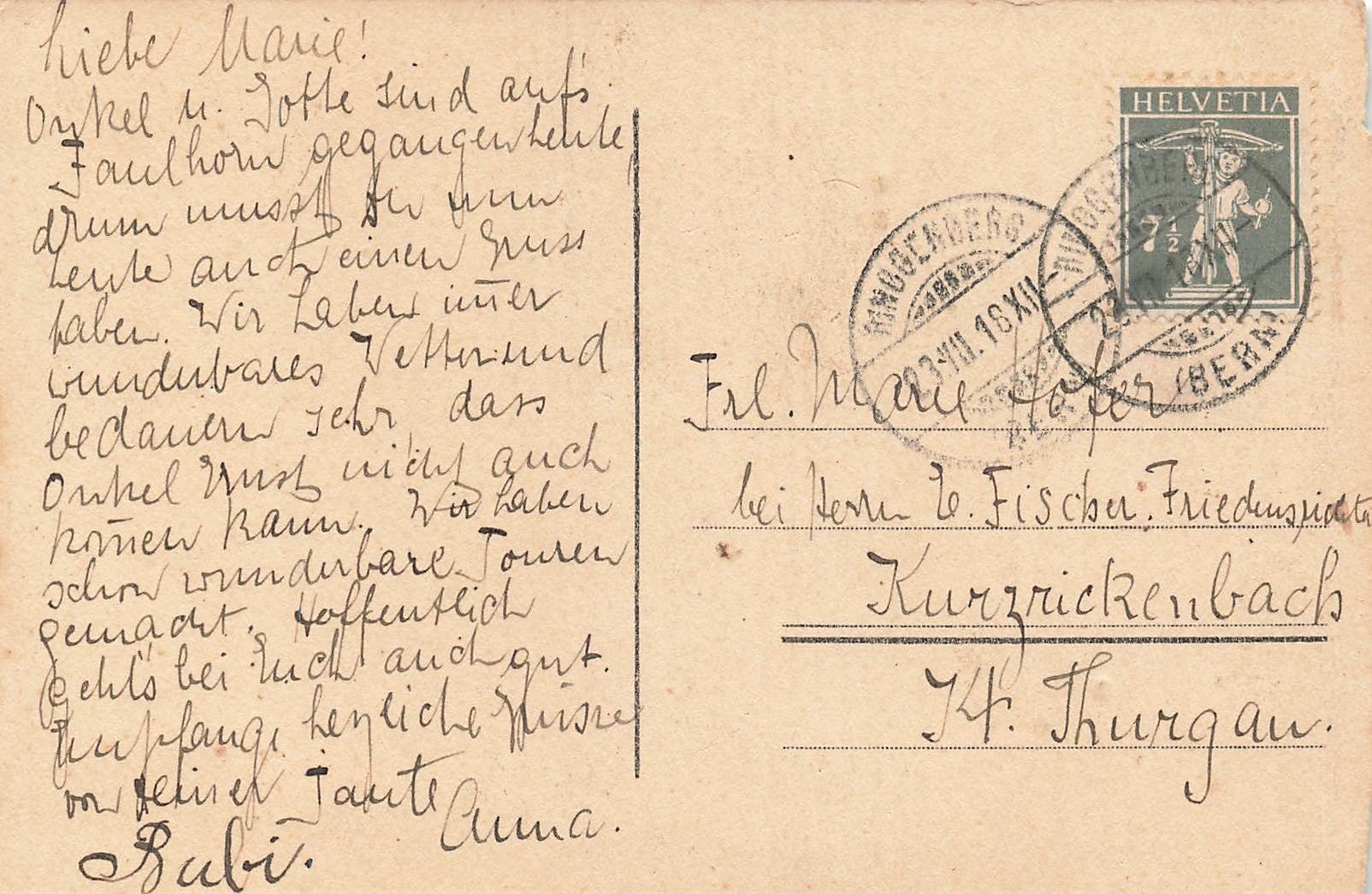 Ansichtskarten: Interlaken – Gebraucht aus Biasca von Blenio71 1