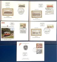 1977-84-86 / 5 FDC - Österreich- Lokomotiven
