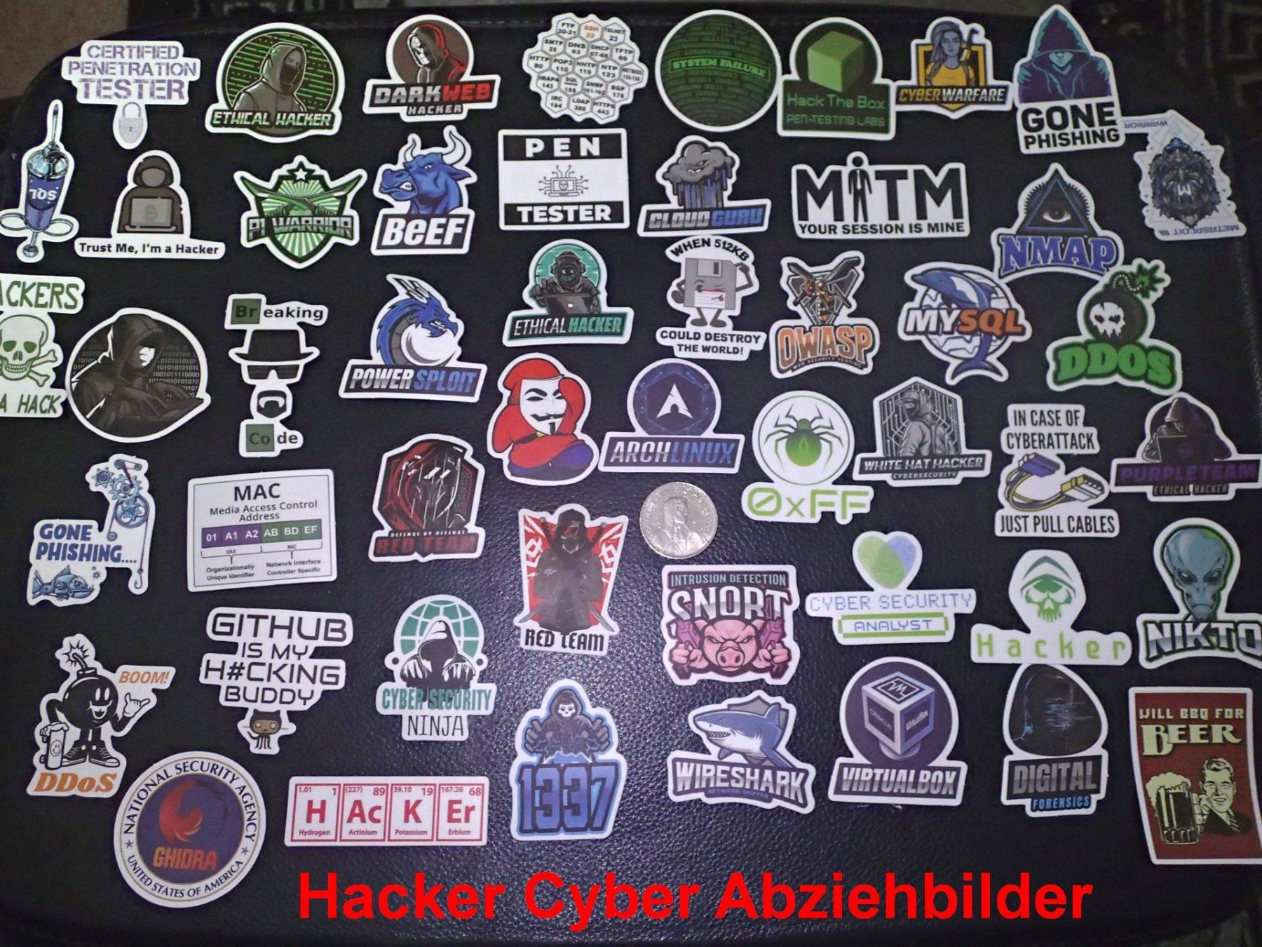 Sistemi d'allarme: Hacker, Cybersecurity, Penetrationstest Abziehbilder Set – Nuovo e nell'imballaggio originale da Zürich venduto da buyfinest
