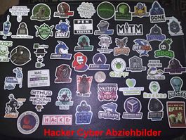 Hacker, Cybersecurity, Penetrationstest Abziehbilder Set