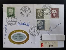 Piccard  Bickel   Ersttag  Ganzsache  Autogramme  1978