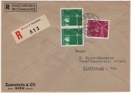 40 Rp. MiF auf Chargé-Firmenbeleg von BERN nach GLATTBRUGG