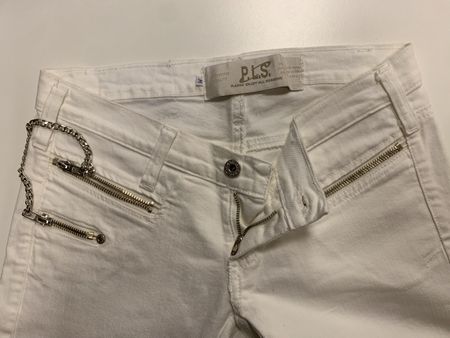 Jeans blanc chaine
