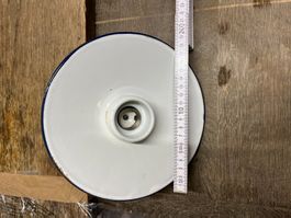 Vintage Email-Leuchte 20cm