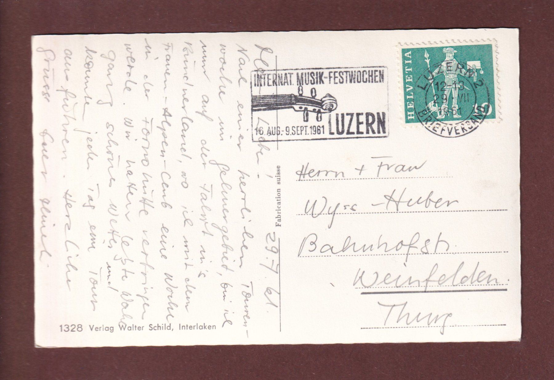 Cartoline postali: MEIRINGEN - Dorfstrasse - 1961 – Usato da Pully venduto da nicecards 1