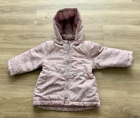 Winterjacke rosa mit Blumenmuster, name it, Gr. 86