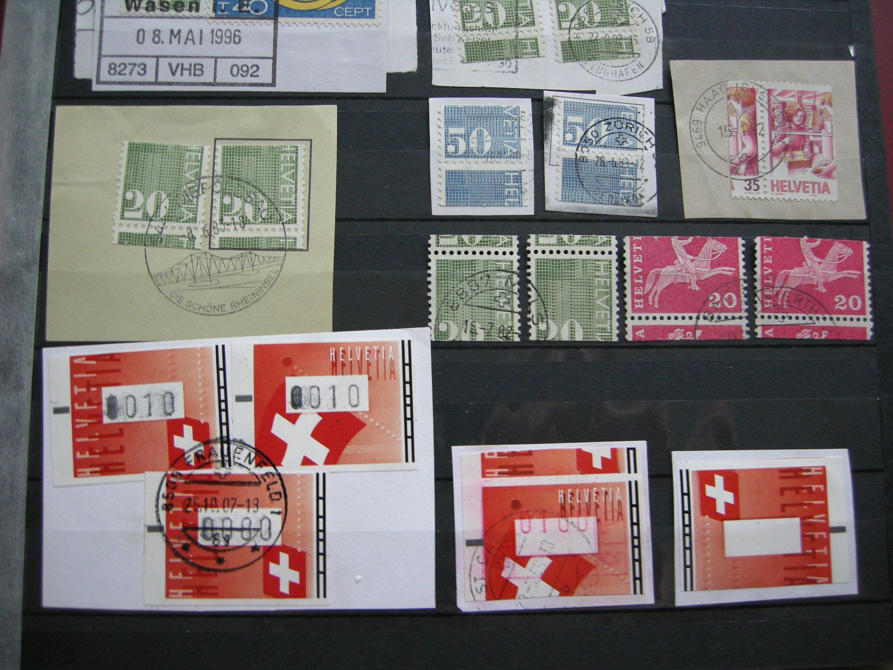 Tutti i francobolli: LOT MASCHINENSTEMPEL, RARE ABSCHNITTE – Usato da Rüti ZH venduto da jupi1945 1