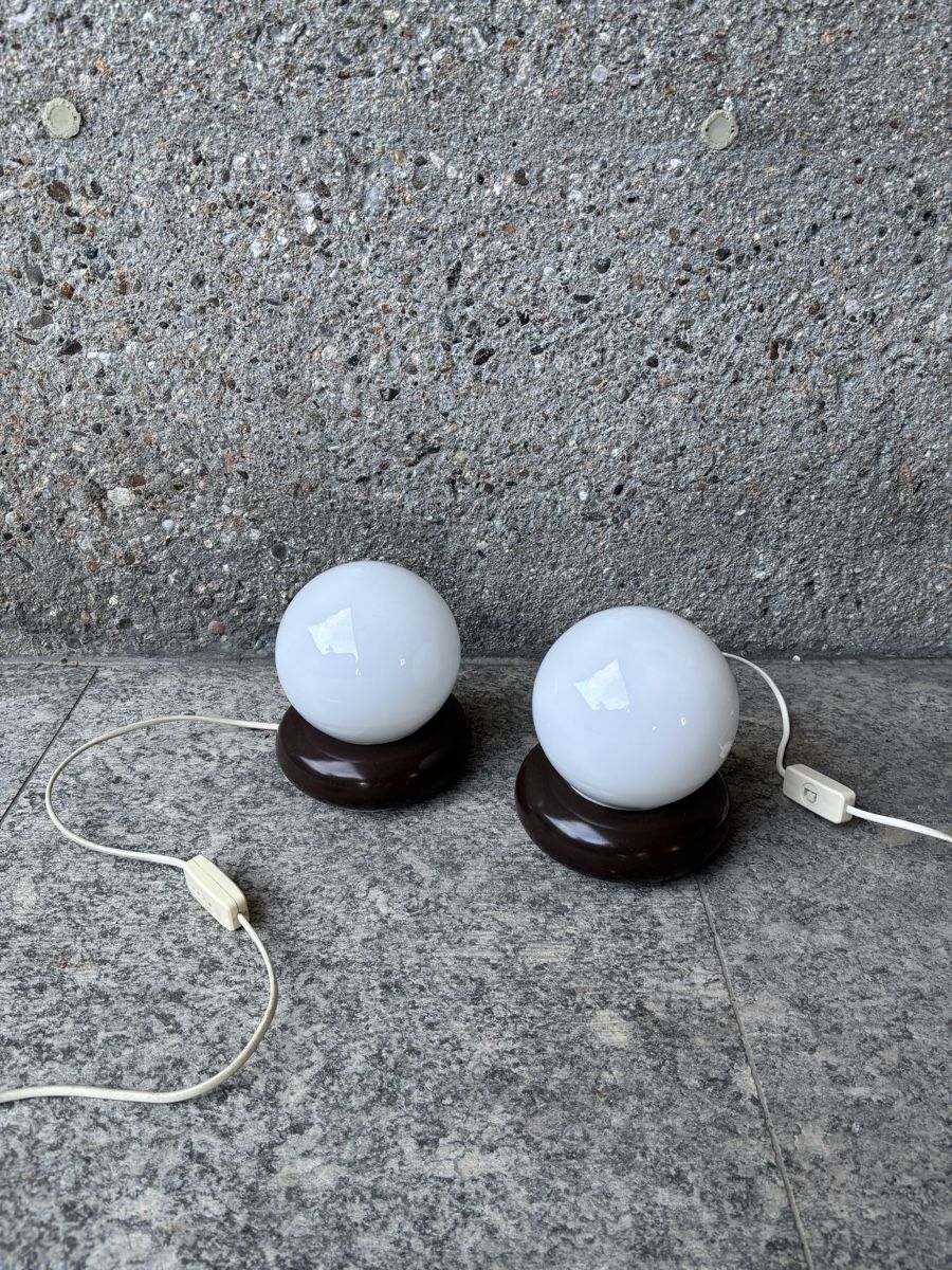 Lampade: 2x Sargetti Sankey 70s Bulb Lamps – Usato da Lugano venduto da rrkivio