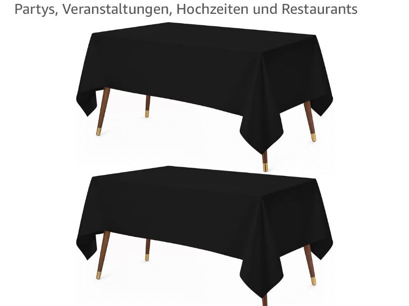 Sonstige Tischwäsche: Utopia Kitchen Tischdecken 2er-Set schwarz 152x259 gebraucht – Gebraucht aus Wetzikon ZH von ShopFaster