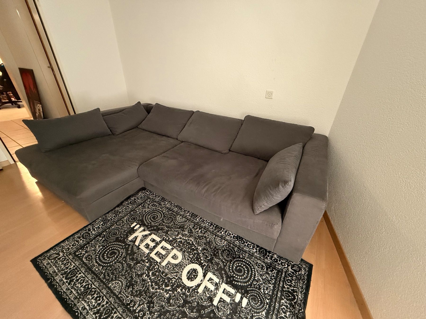 Micasa Divani: Ecksofa grau Stoff guter Zustand – Usato da Balterswil venduto da luc_wqf7 1