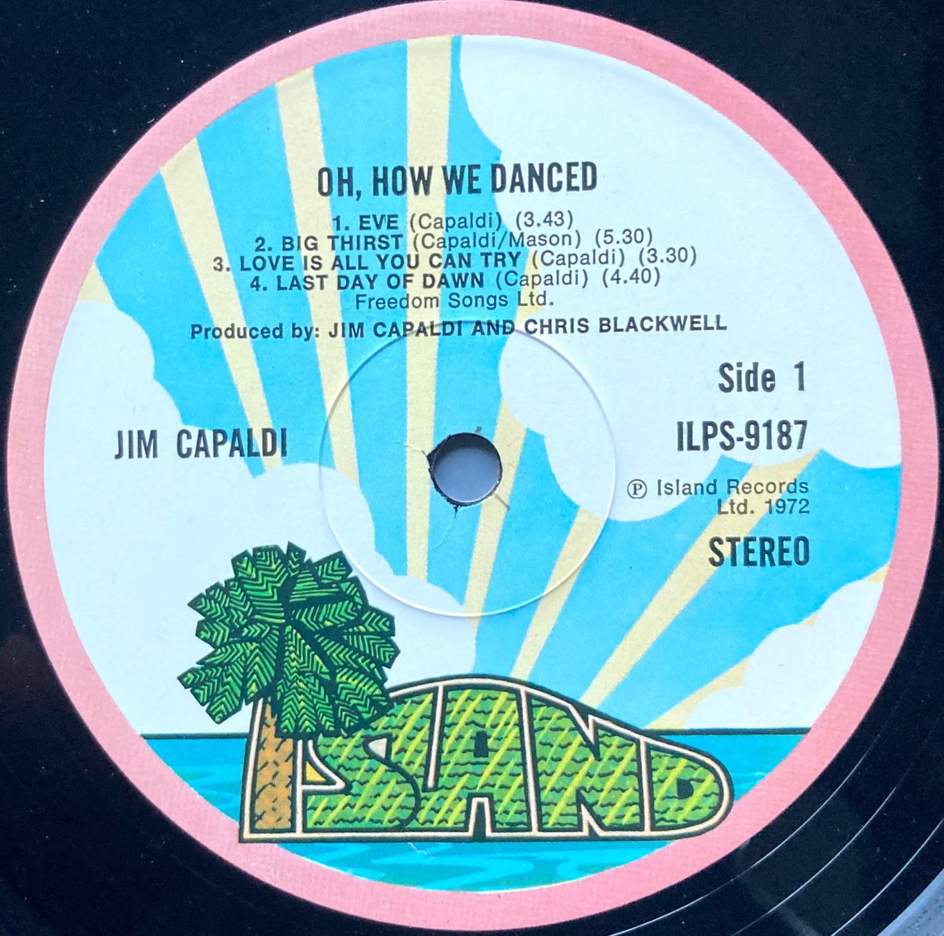 Vinyles: JIM CAPALDI - OH HOW WE DANCED – D'occasion à Poliez-Pittet par Newtown-Records 2