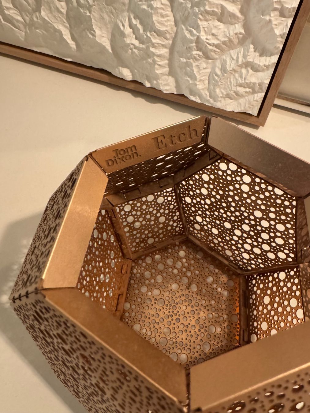 Portacandele: Tom Dixon Etch Copper Tea Light Holder – Usato da Zürich venduto da eli-rezz 1